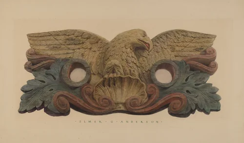 Hoseholder with Fire Company Insignia by Elmer G. Anderson, index of american design, 1935-1942