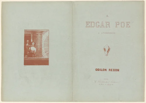 Portfolio cover, from To Edgar Poe by Odilon Redon, print, 1882