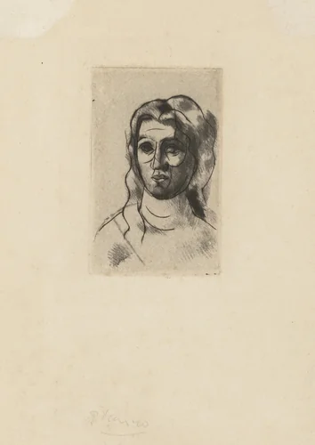 Head of a Woman by Pablo Picasso, print, 1916