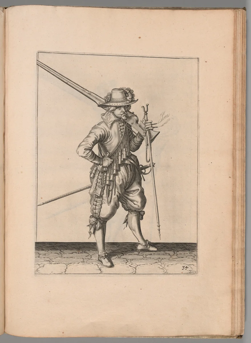 Exercise of Arms by Jacob de Gheyn II, artwork, 1608