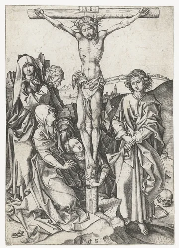 De kruisiging by Unknown, print, 1470-1491