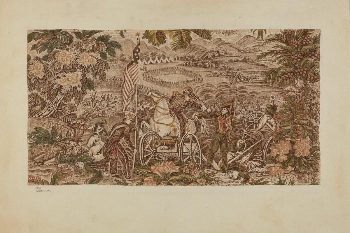 Historical Printed Textile by Joseph Lubrano, index of american design, 1939