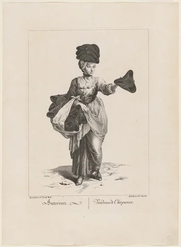 Huterinn/Vendeuse de Chapeaux. (Hat Seller) by Sebastian Mansfeld
Johann Christian Brand, print, 1775