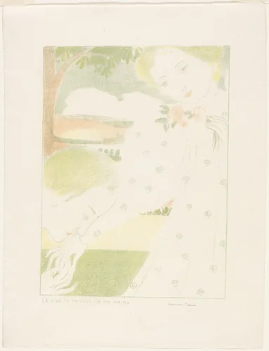 And It is the Caress of Their Hands, plate eight from Love by Maurice Denis, print, 1898-1899