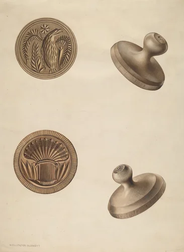 Butter Mold by Wellington Blewett, index of american design, 1937