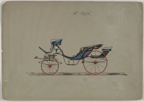 Design for Cabriolet or Victoria, no. 3635 by Brewster & Co., drawing, 1880