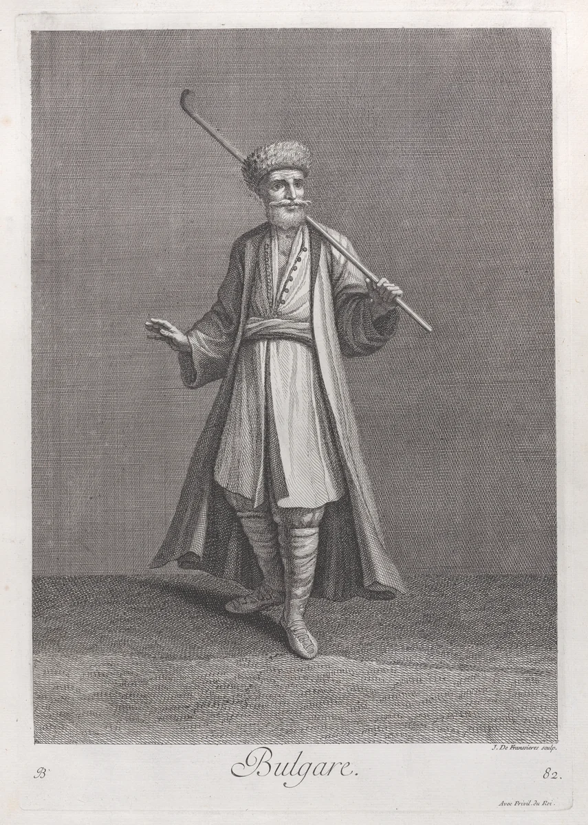Bulgare, plate 82 from "Recueil de cent estampes représentent differentes nations du Levant" by Jean Baptiste Vanmour, print, 1714-1715
