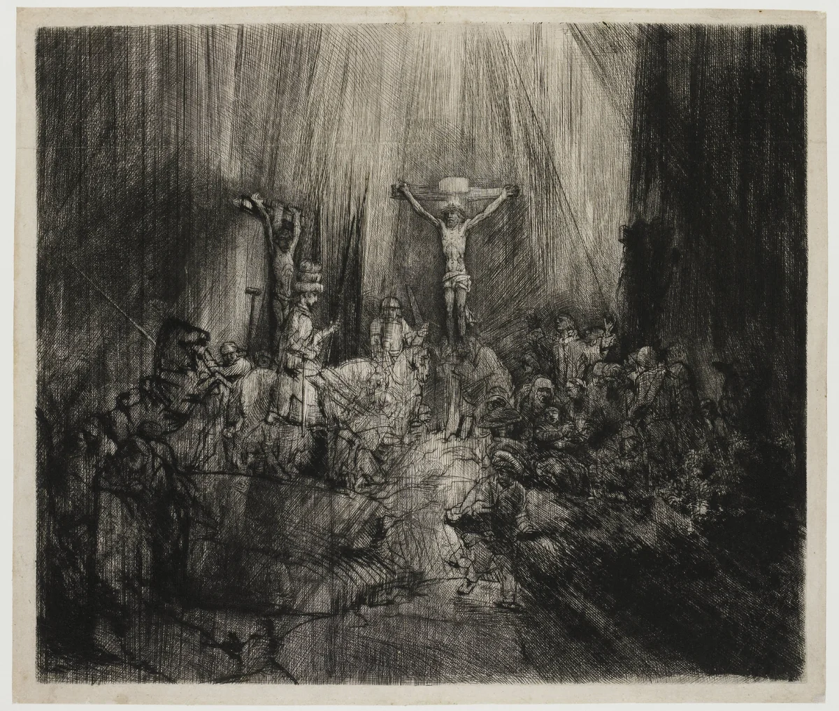 The Three Crosses by Rembrandt van Rijn, print, 1653