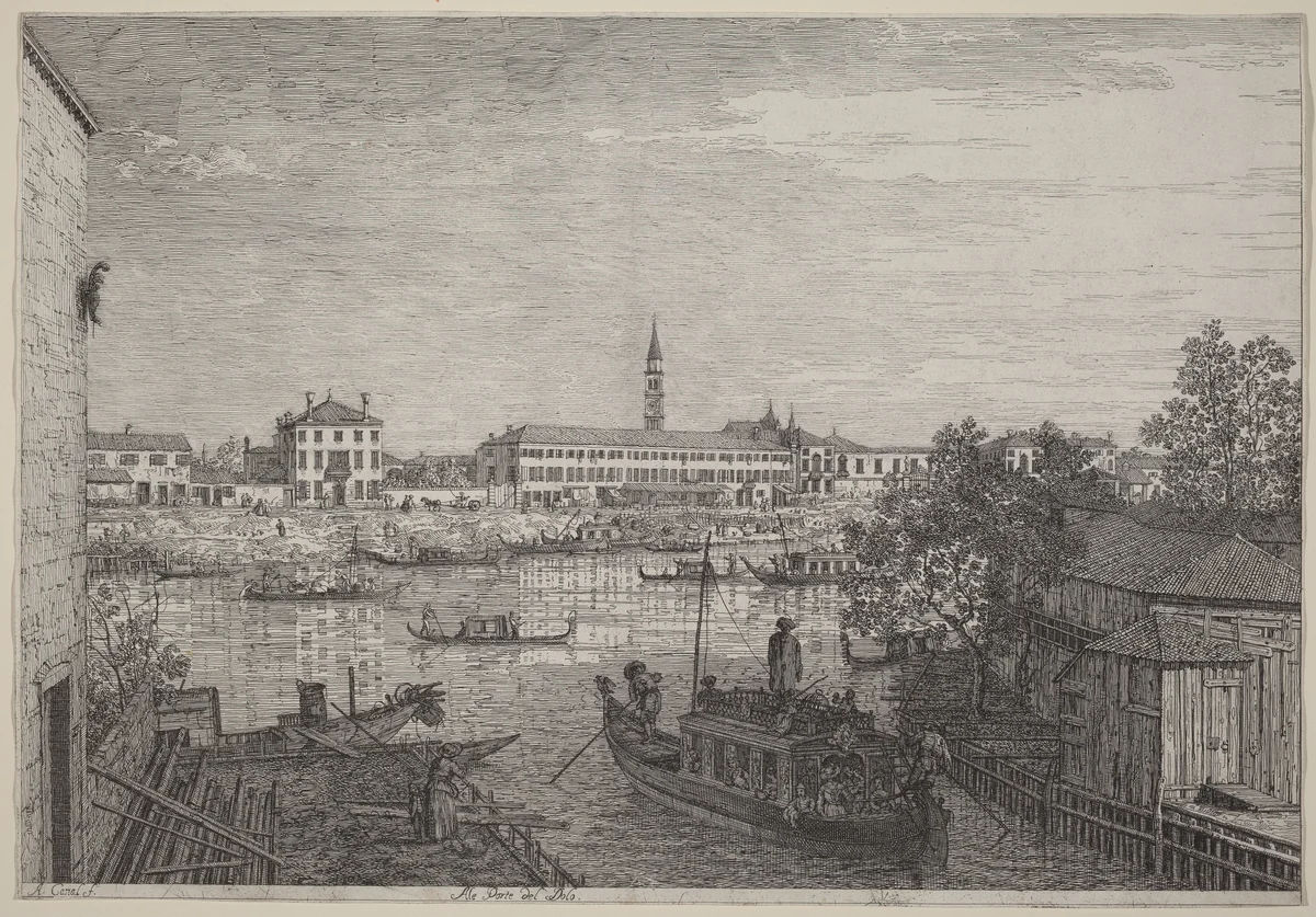 Ale Porte del Dolo by Canaletto, print, 1735-1746