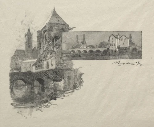Moret - Le moulin à tan by Auguste Louis Lepère, print, 1889