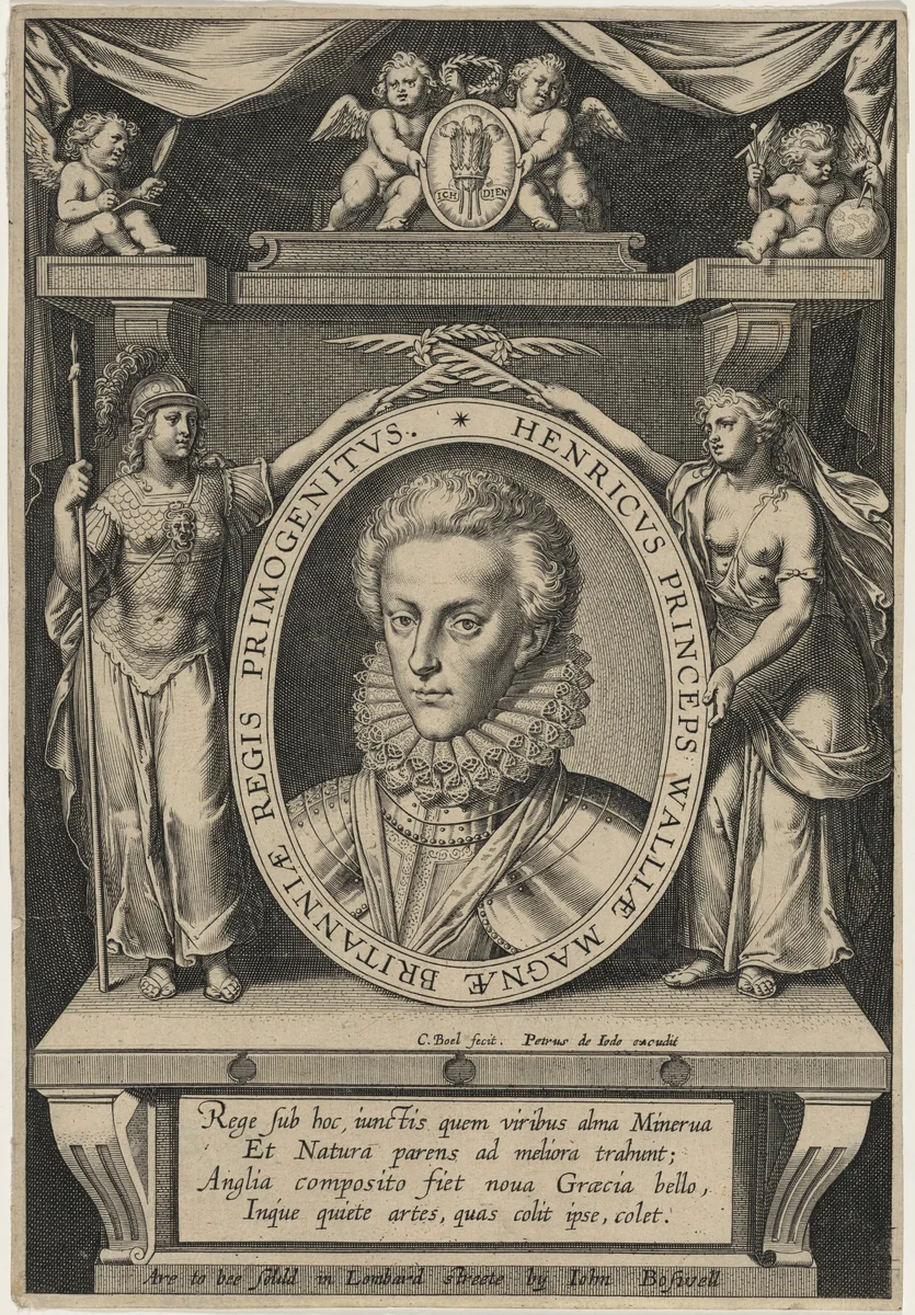 Henry Frederick, Prince of Wales by Cornelis Boel, print, 1576-1621