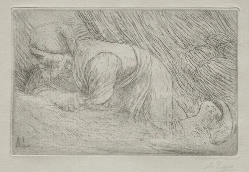 The Fagot Gatherers by Alphonse Legros, print, 1857-1911