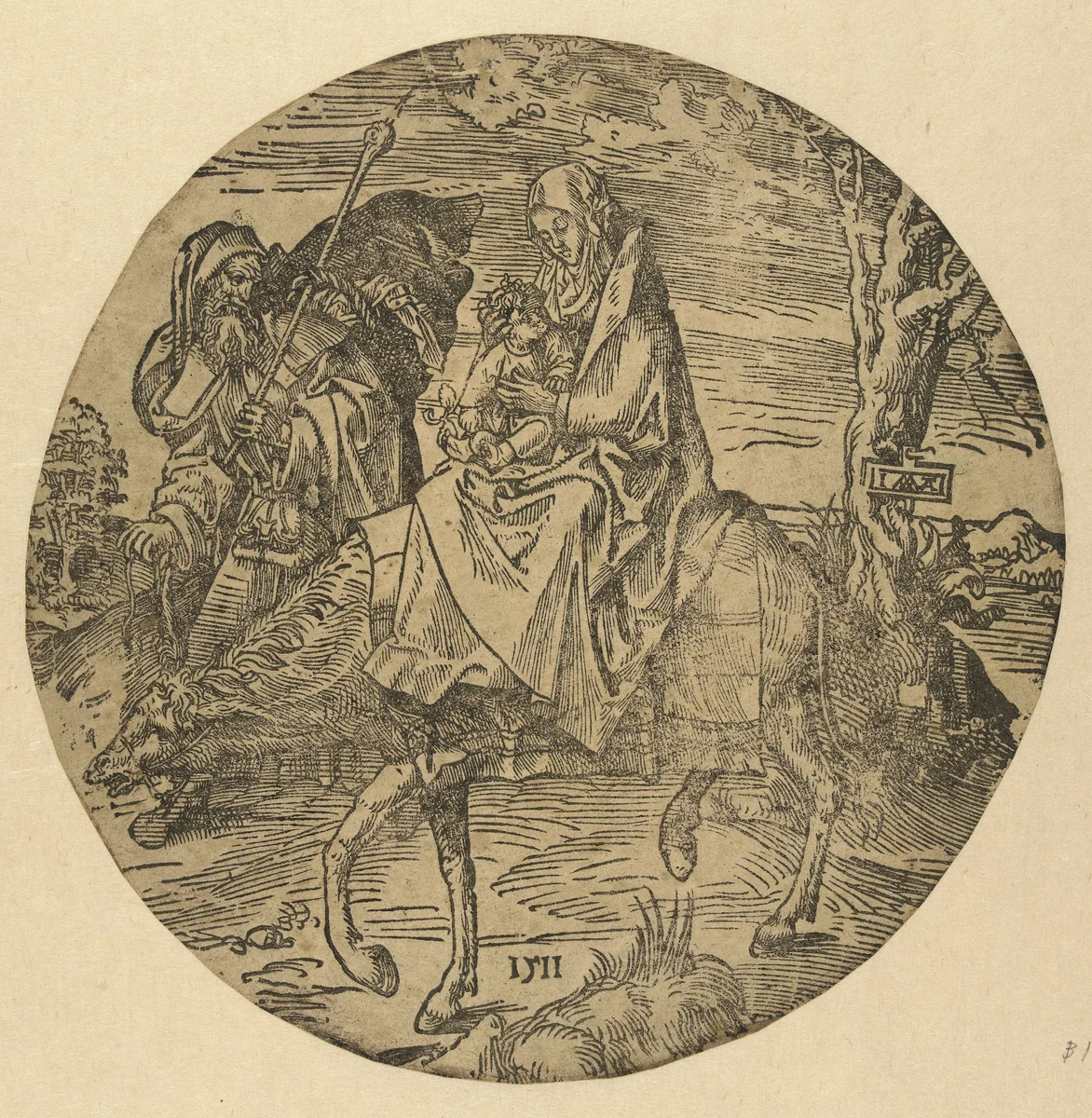 Vlucht naar Egypte by Unknown, print, 1511