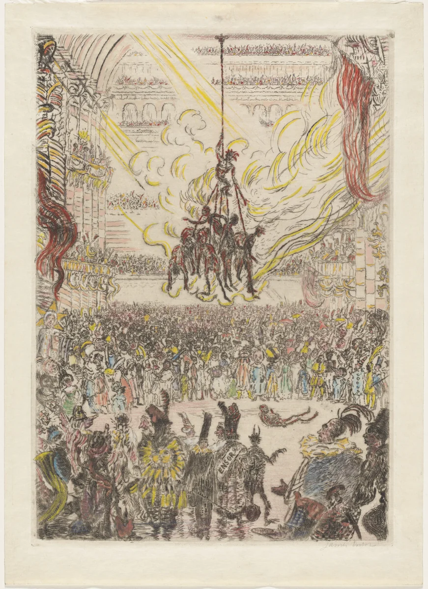 Hop-Frog's Revenge (La Vengeance de Hop-Frog) by James Ensor, print, 1898