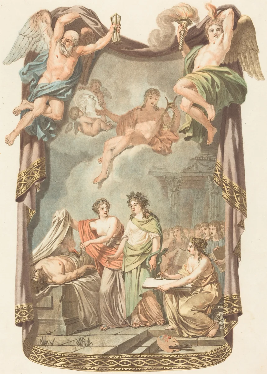 Study Revealing Anatomy to Medicine and Art by Alexandre Briceau, print, 1780-1790