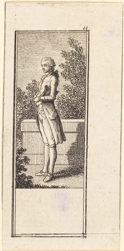 Young Man with Hat under Arm by Daniel Nikolaus Chodowiecki, print, 1784