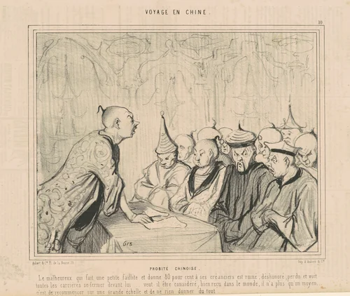 Probité chinoise by Honoré Daumier, print, 1846