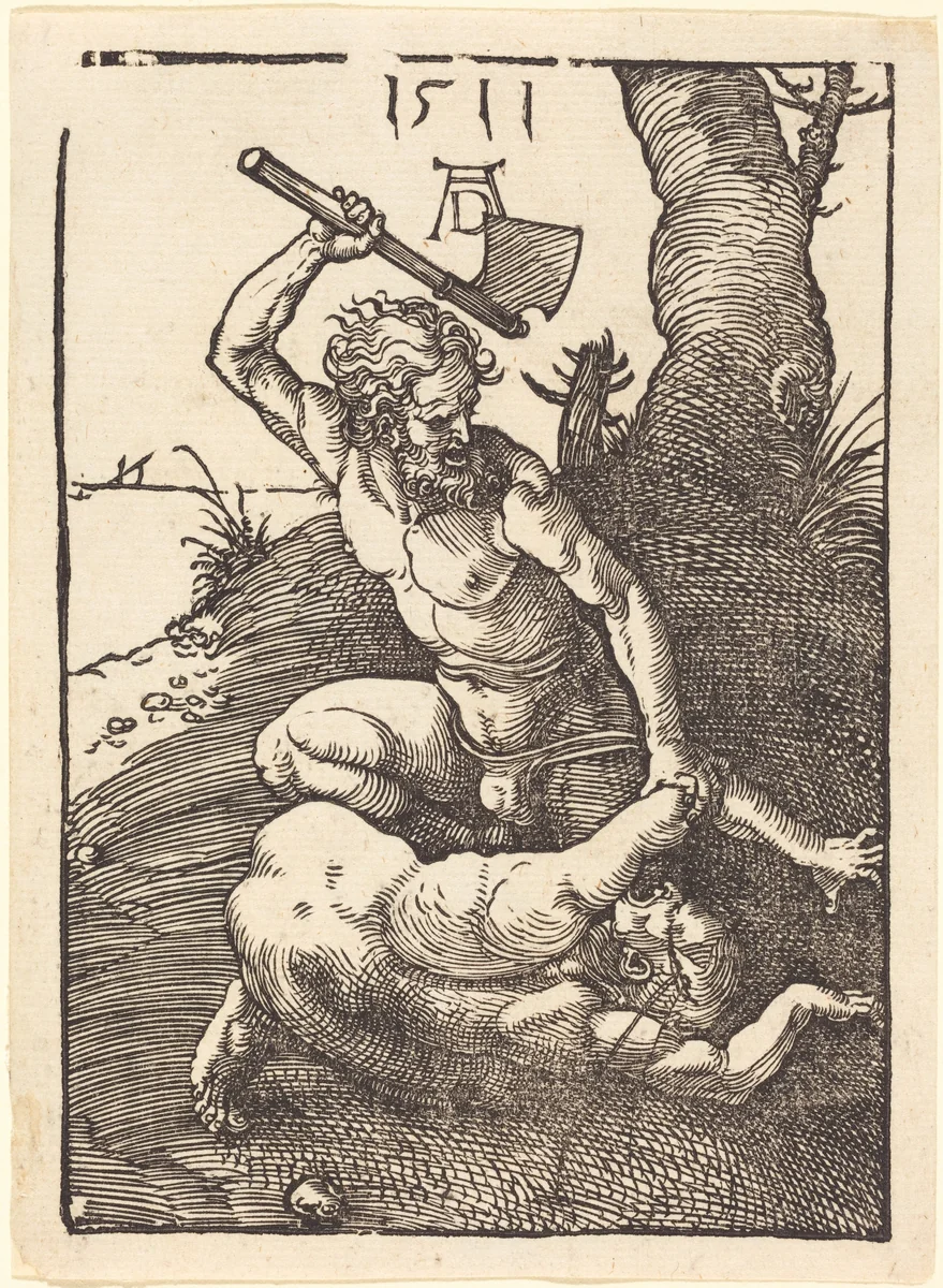 Cain Killing Abel by Albrecht Dürer, print, 1511