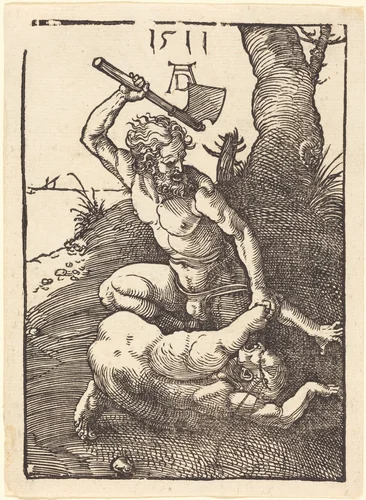 Cain Killing Abel by Albrecht Dürer, print, 1511