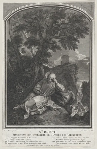 St. Bruno by Jean Audran, print, 1687-1756