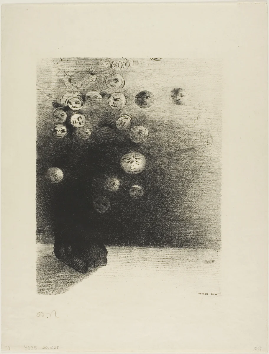 Why Should There Not Exist an Invisible World...?, plate 6 from Edmond Picard's Le Jure by Odilon Redon, print, 1887