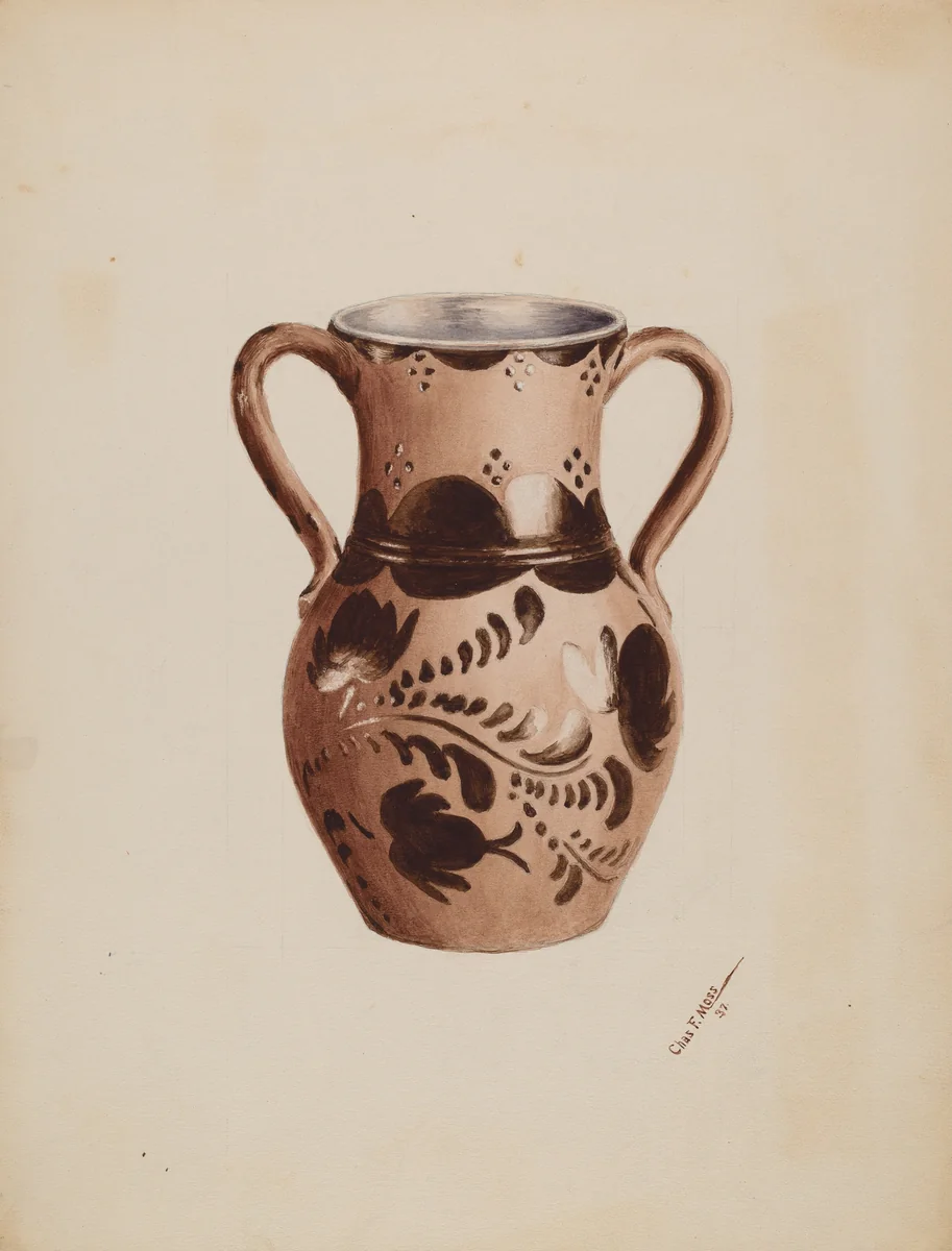 Vase by Charles Moss, index of american design, 1937