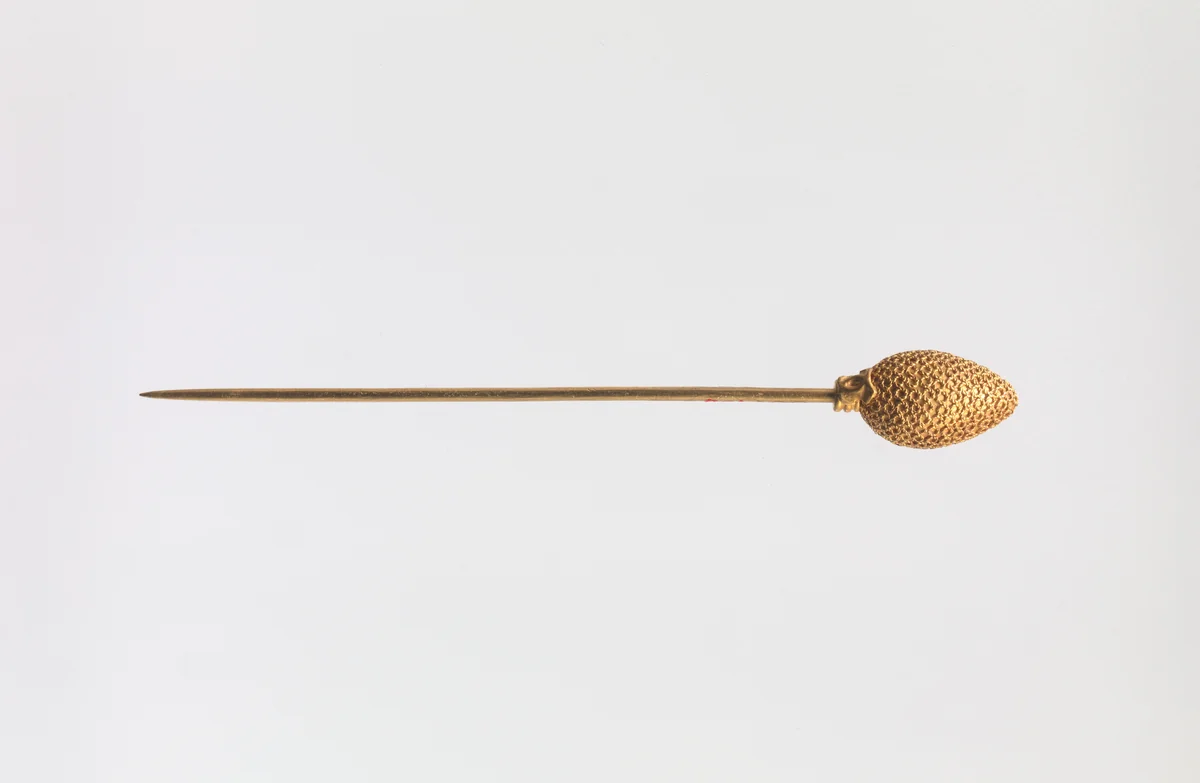Archeological-revival cravat pin by Castellani, metalwork, 1875-1885