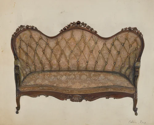 Settee-Sofa by Edna Crenshaw Rex, index of american design, 1937