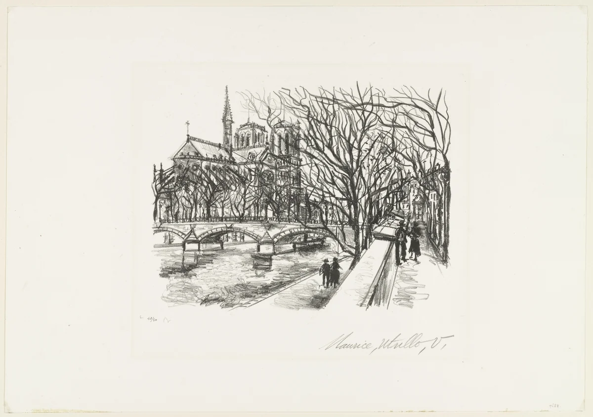 The Apse of Notre Dame, Paris by Maurice Utrillo, print, 1898