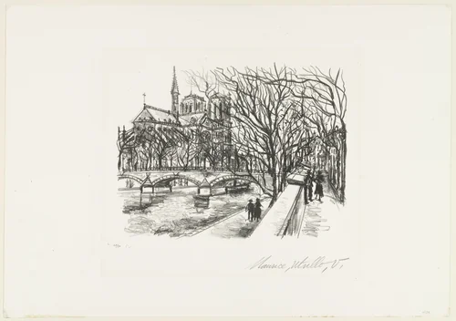 The Apse of Notre Dame, Paris by Maurice Utrillo, print, 1898