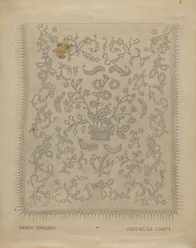 Bedspread by Andrew Topolosky, index of american design, 1937