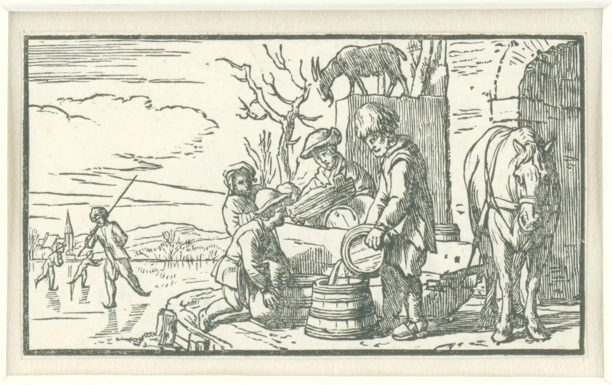 December by Dirck de Bray, print, 1635-1694
