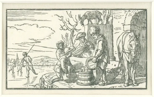 December by Dirck de Bray, print, 1635-1694
