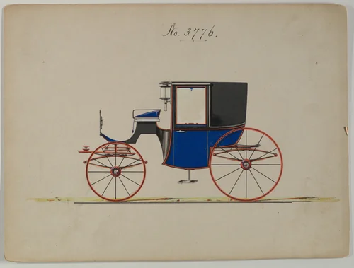 Brougham #3776 by Brewster & Co., drawing, 1882