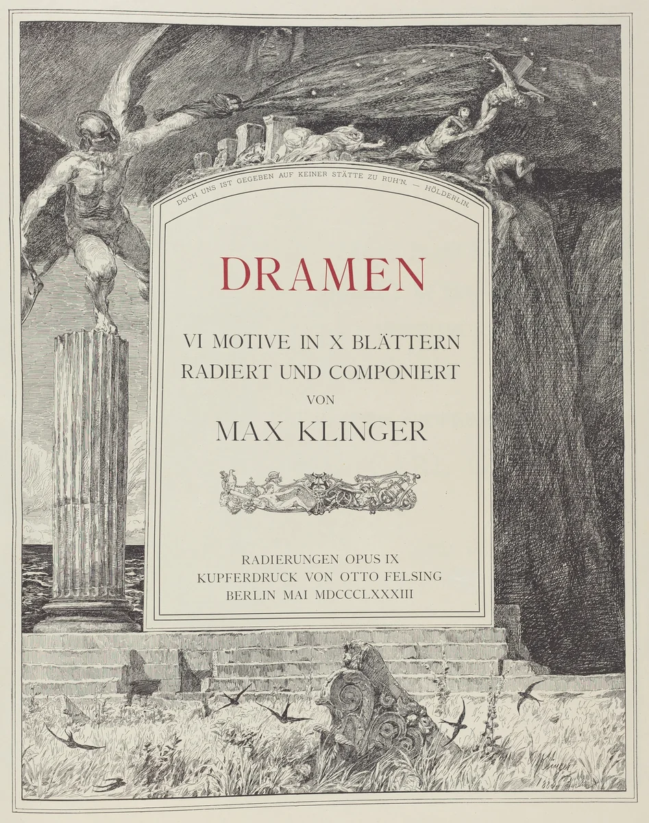 Title Page by Max Klinger, portfolio, 1883