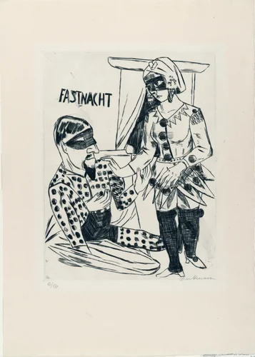 Fastnacht by Max Beckmann, print, 1922
