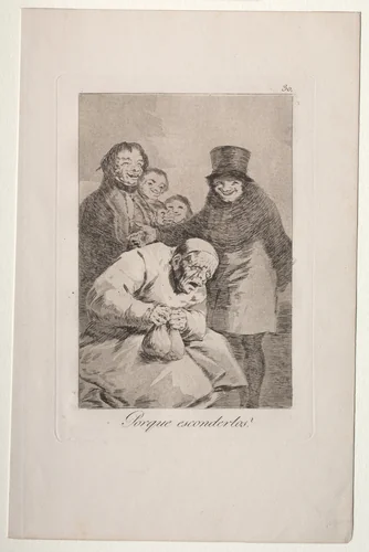 Why Hide Them?, Plate 30 by Francisco de Goya, print, 1799