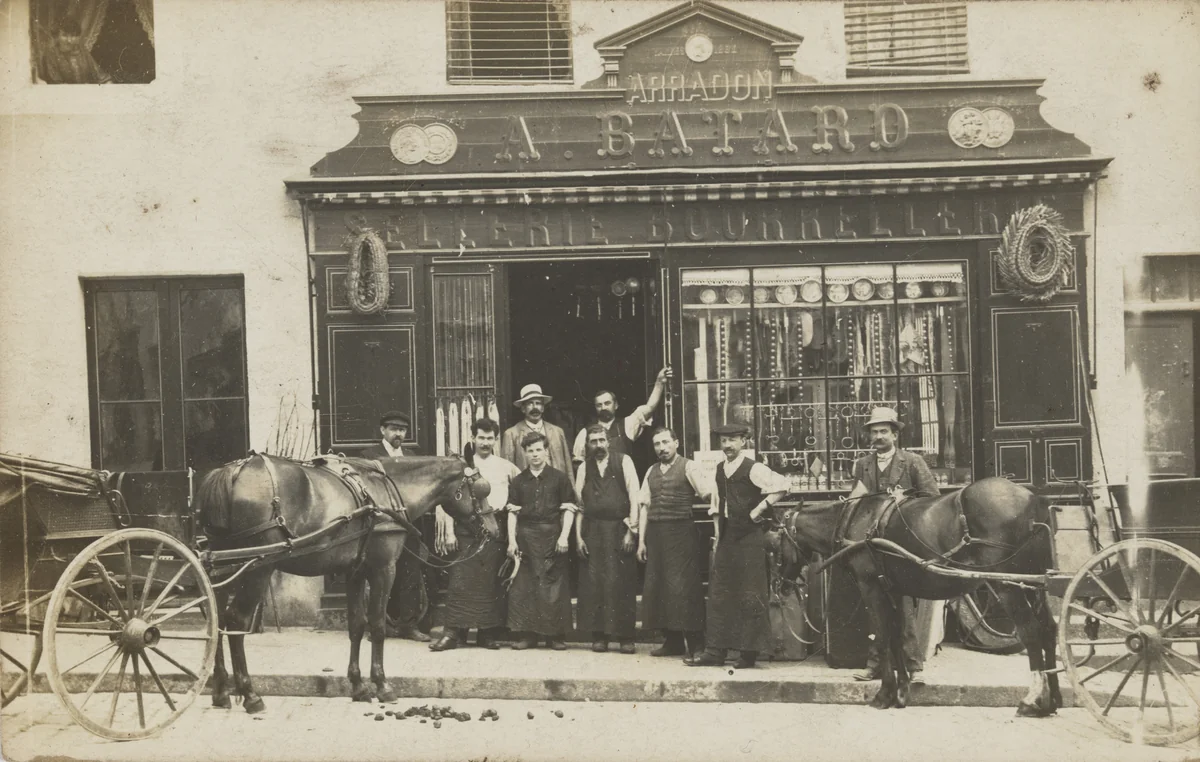 Sellerie bourrellerie, A. Batard, Société des produits "As de Trèfle," Vannes by Unidentified Photographer, photograph, 1905
