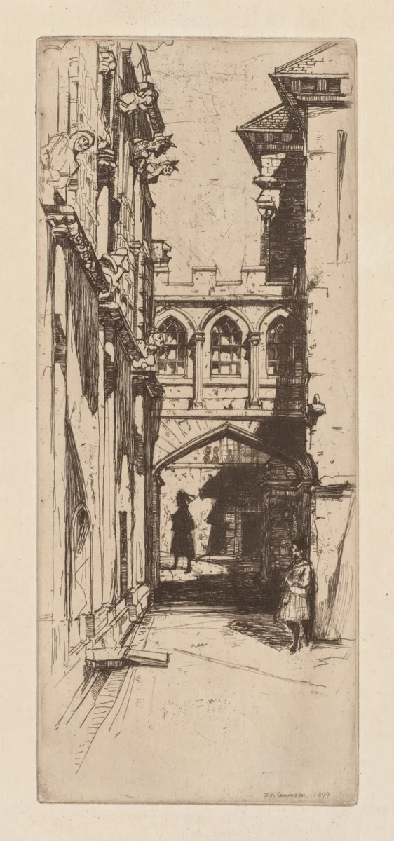 In Stirling Castle or A Scottish Palace (Un Palais Ecossais) by David Young Cameron, print, 1899