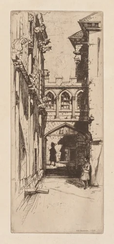 In Stirling Castle or A Scottish Palace (Un Palais Ecossais) by David Young Cameron, print, 1899