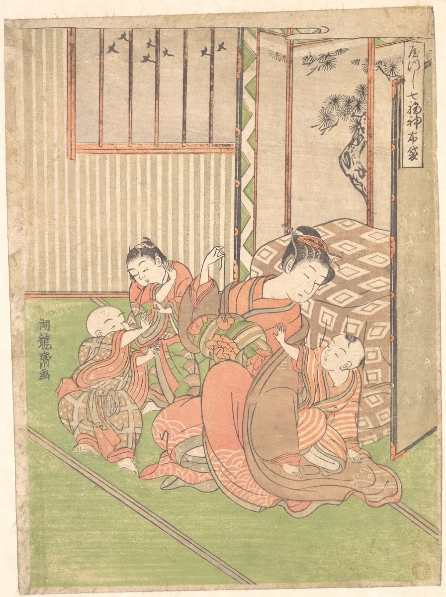 Disguised or Transformed Hotei by Isoda Koryūsai, print, 1759-1779