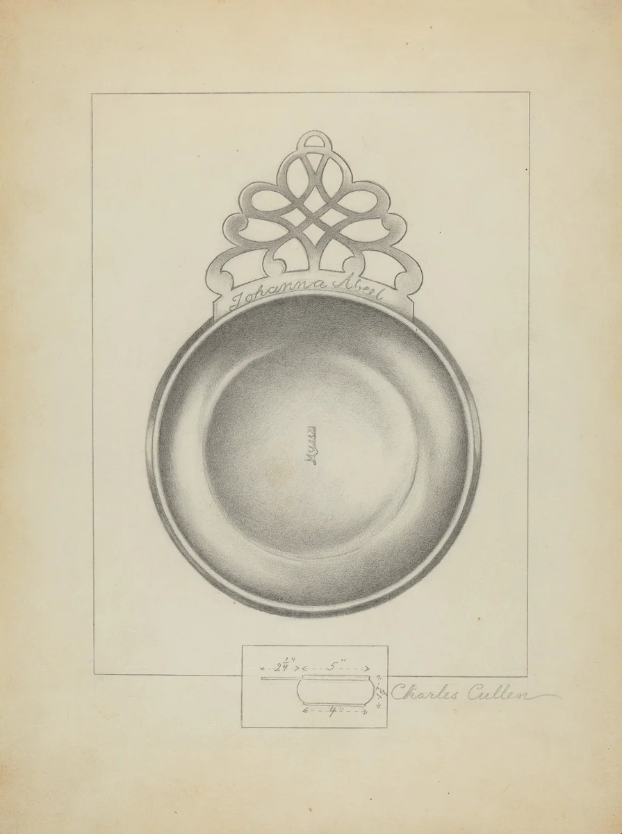 Silver Porringer by Charles Cullen, index of american design, 1936