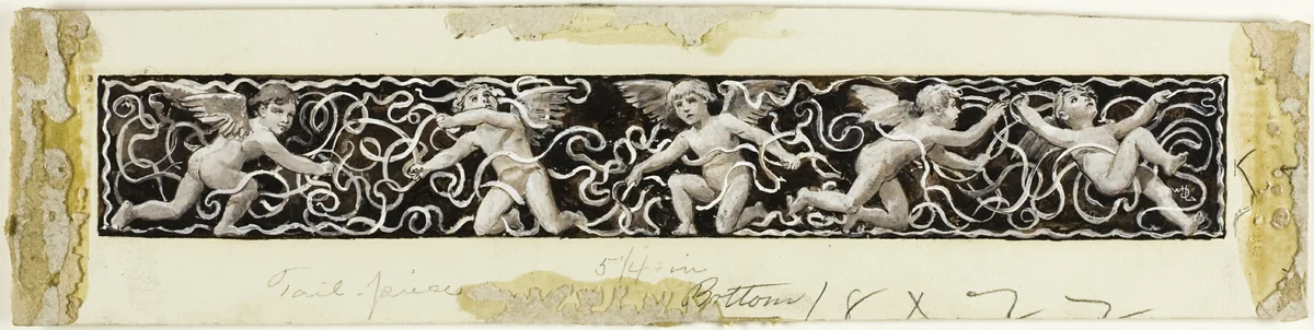 Decoration - Love's Mesh by Will Hicock Low, drawing, 1880-1893