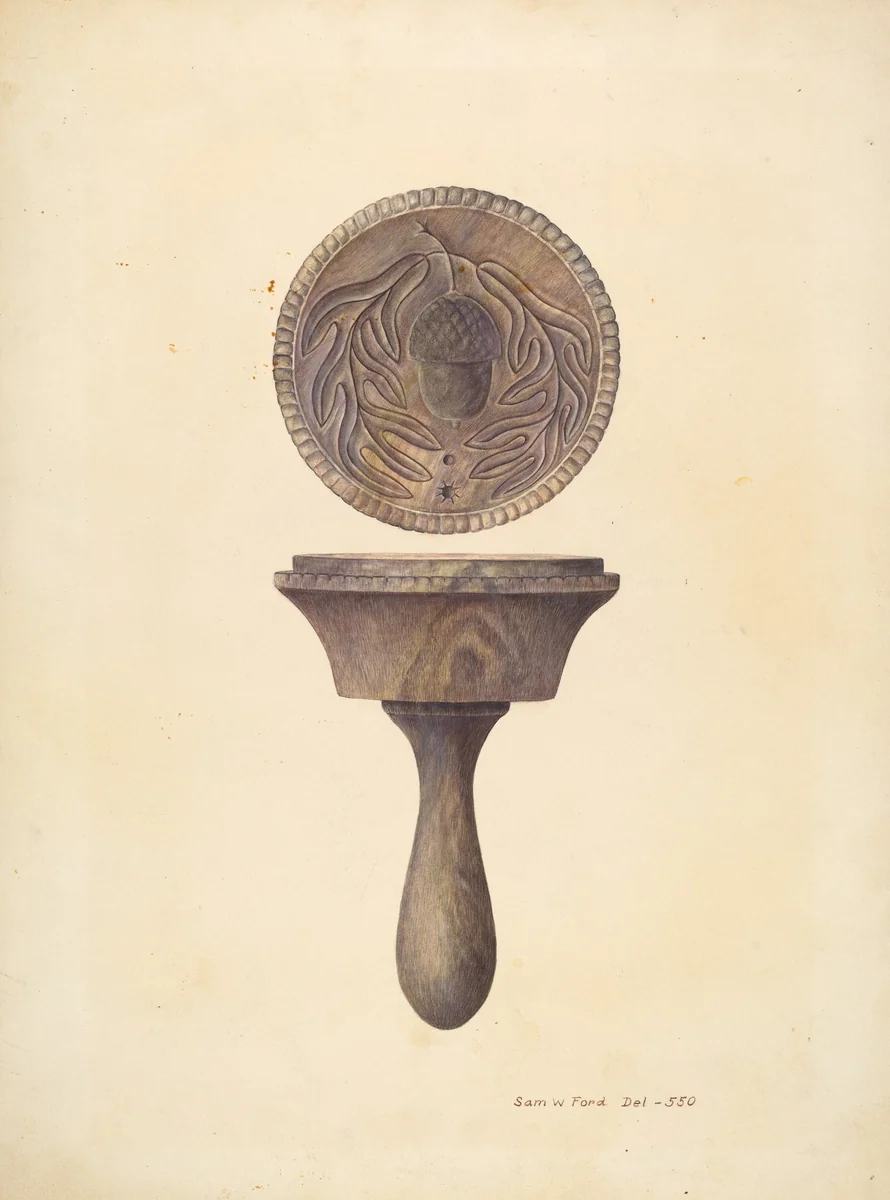 Butter Mold by Samuel W. Ford, index of american design, 1939