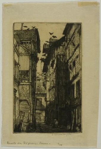 Ruelle des Pigeons, Rouen by Donald Shaw MacLaughlan, print, 1903