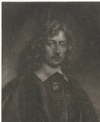 Portret van Jan Six by Wallerant Vaillant, print, 1658-1677