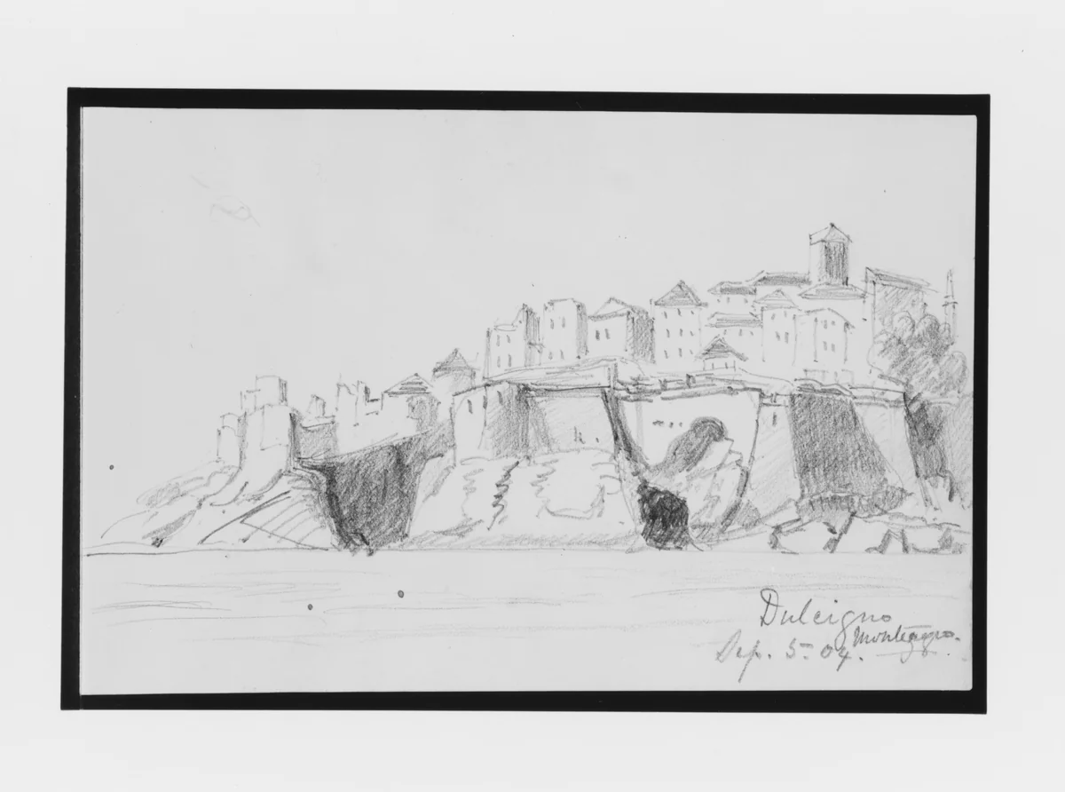 Dulcigno (from Sketchbook) by Mary Newbold Sargent, artwork, 1904