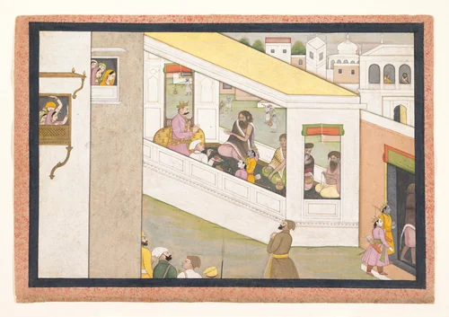 Rama and Lakshmana as Boys Assist the Sage Vishvamitra: Folio from a dispersed Ramayana series by Nainsukh, painting, 1770-1790