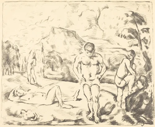 The Bathers (Large Plate) by Paul Cezanne, print, 1896-1897