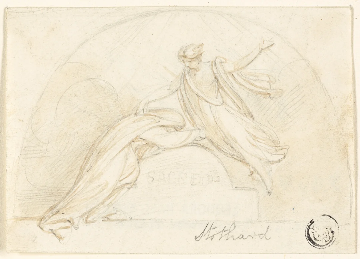 Design for Funerary Monument by John Flaxman, drawing, 1775-1826